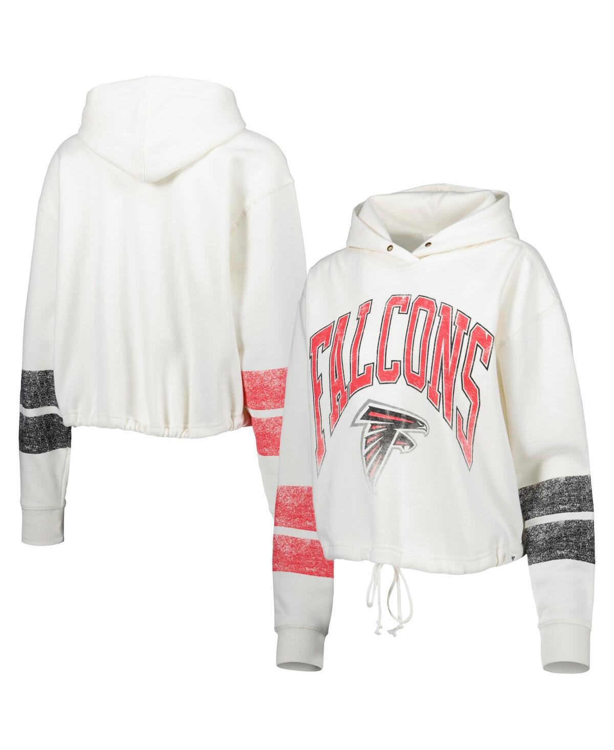 47 BRAND WOMEN'S '47 BRAND OATMEAL ATLANTA FALCONS HARPER PULLOVER HOODIE
