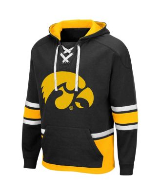 Men's Black Iowa Hawkeyes Lace Up 3.0 Pullover Hoodie