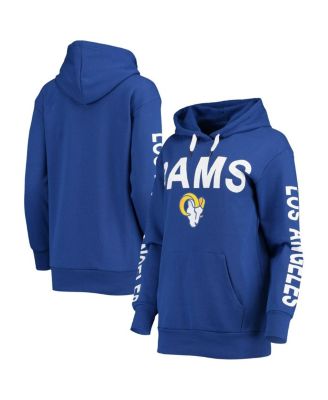 Women's Royal Los Angeles Rams Extra Point Pullover Hoodie