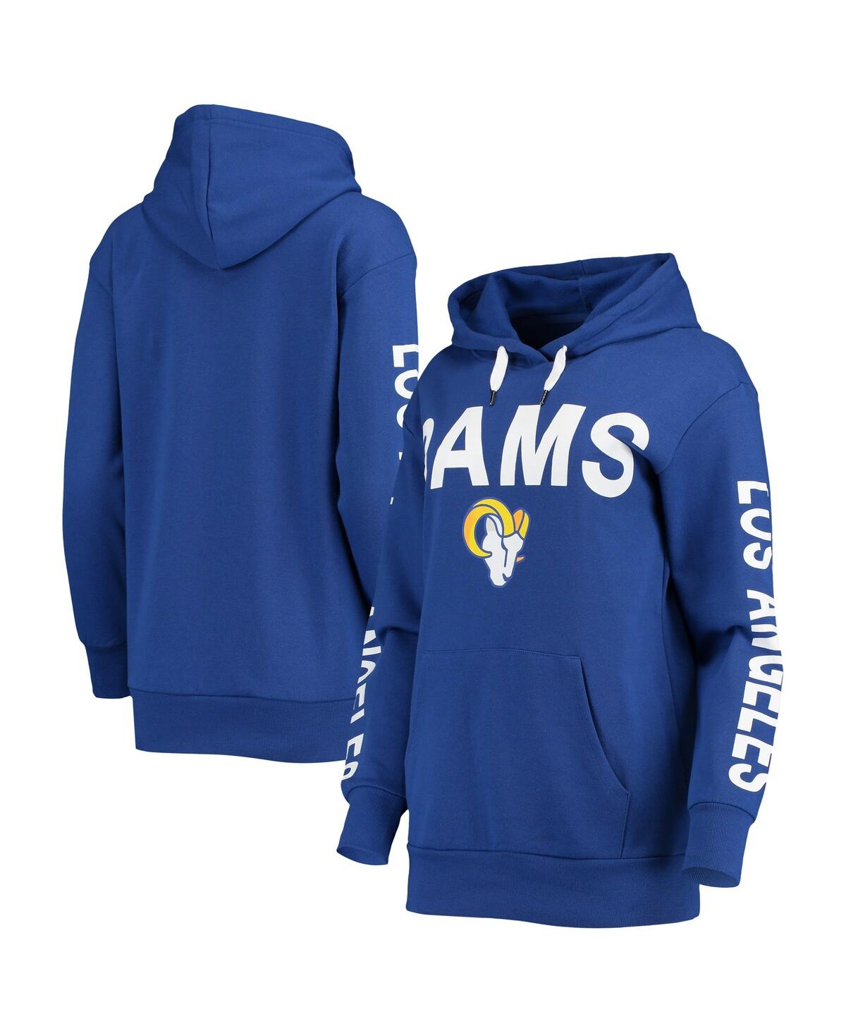 Shop G-iii 4her By Carl Banks Women's  Royal Los Angeles Rams Extra Point Pullover Hoodie