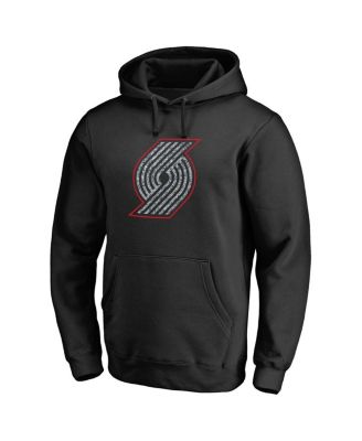 Men's Black Portland Trail Blazers Static Logo Pullover Hoodie