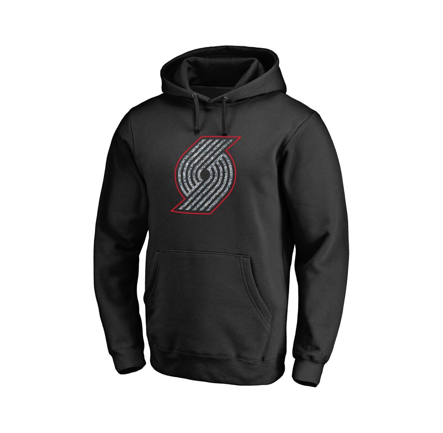 Men's Black Portland Trail Blazers Static Logo Pullover Hoodie