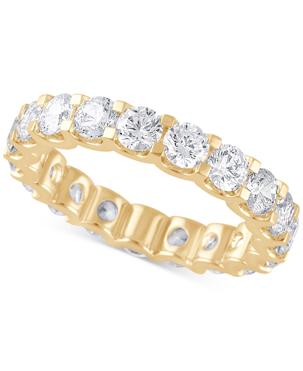 Badgley Mischka Certified Lab Grown Diamond Eternity Band (3 Ct. T.w.) In 14k Gold In Yellow Gold