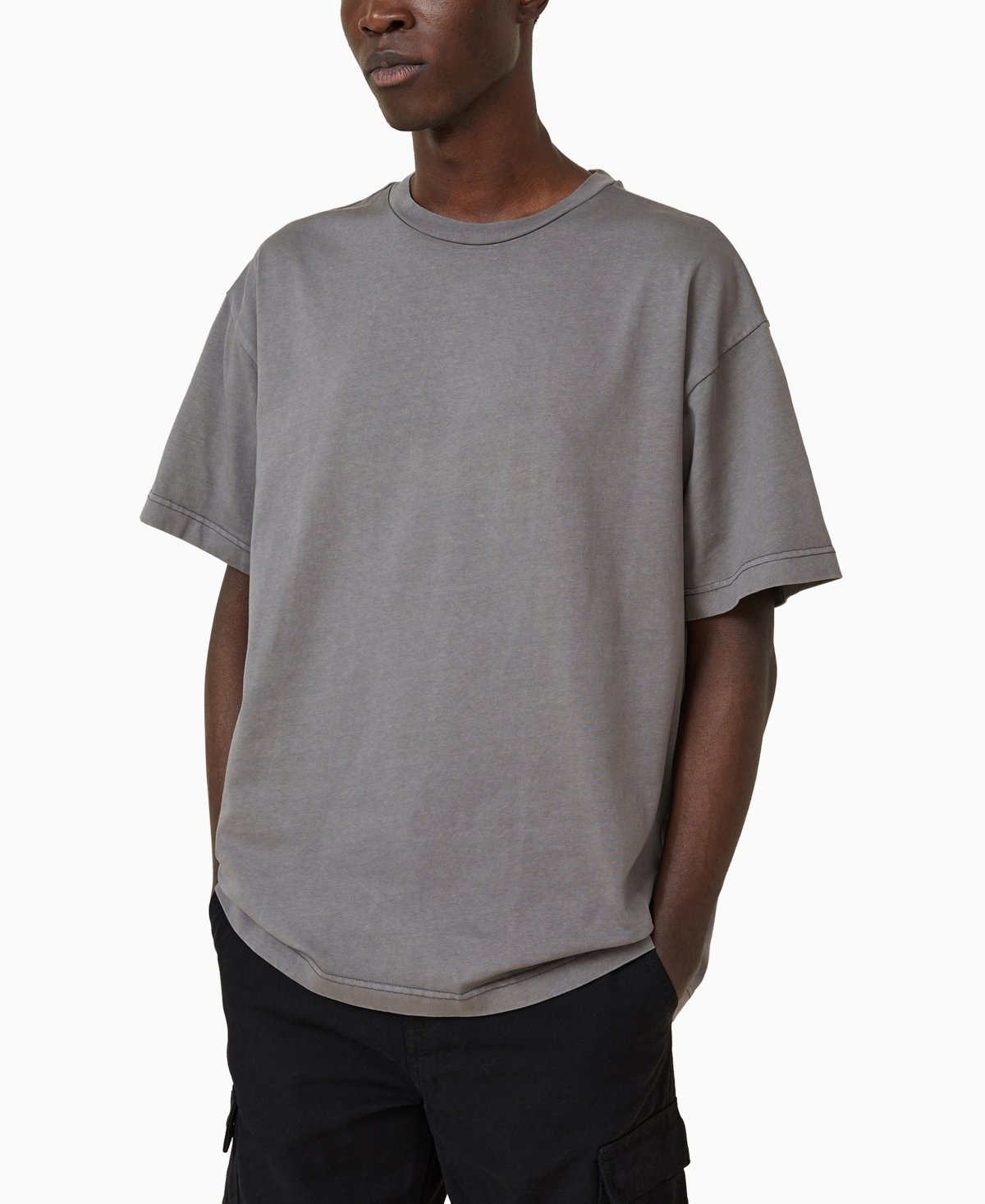 COTTON ON MEN'S HEAVY WEIGHT SOLID T-SHIRT
