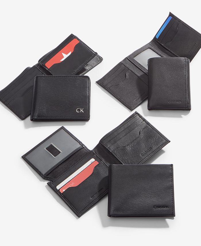 atmosfeer hop wees stil Calvin Klein Men's Leather RFID Wallet Collection & Reviews - All  Accessories - Men - Macy's