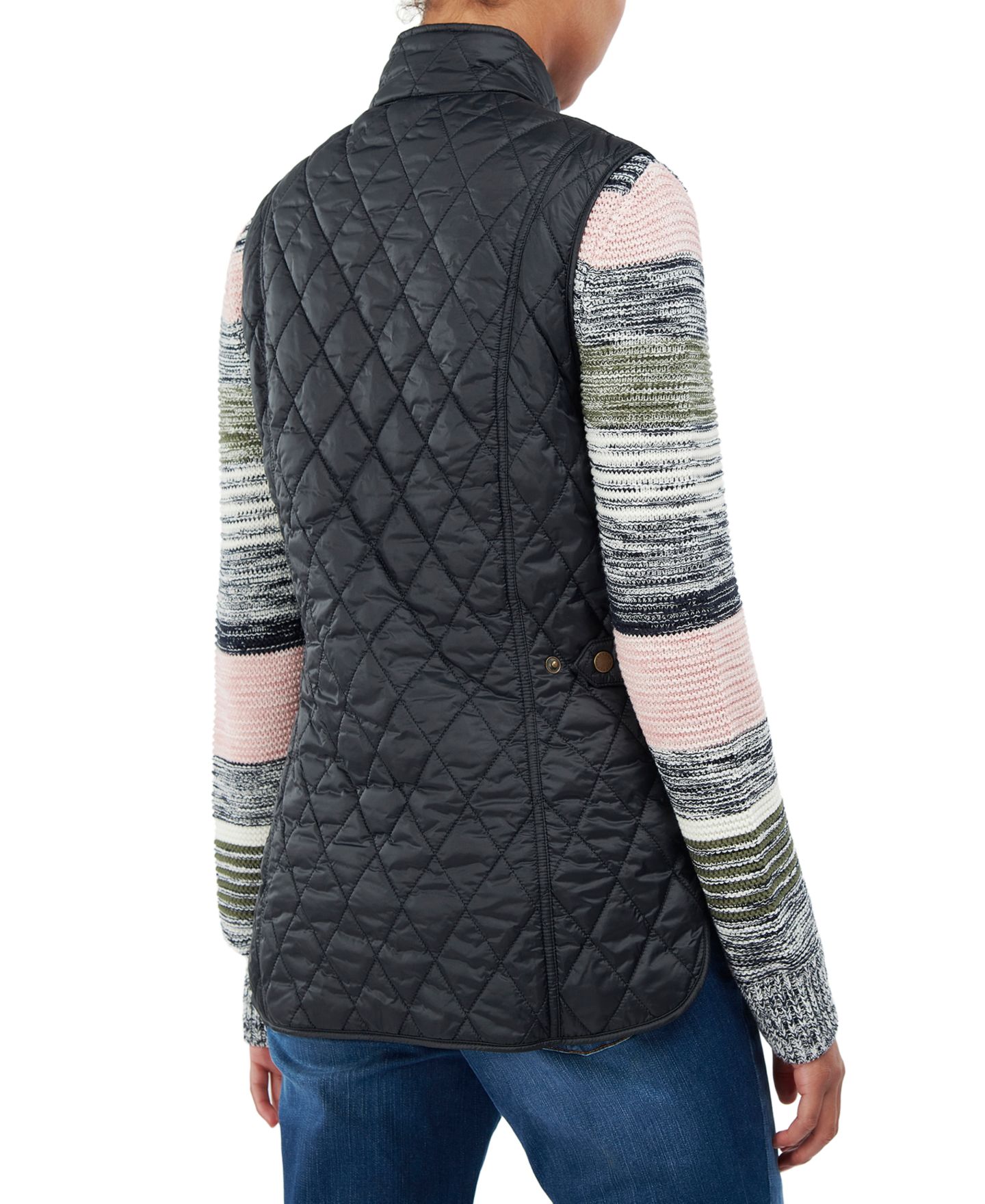 Женский жилет Barbour Otterburn Quilted Vest, цвет: Чёрный — фото 3