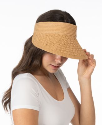 I.N.C. International Concepts - Women's Oversized Textured Straw Visor