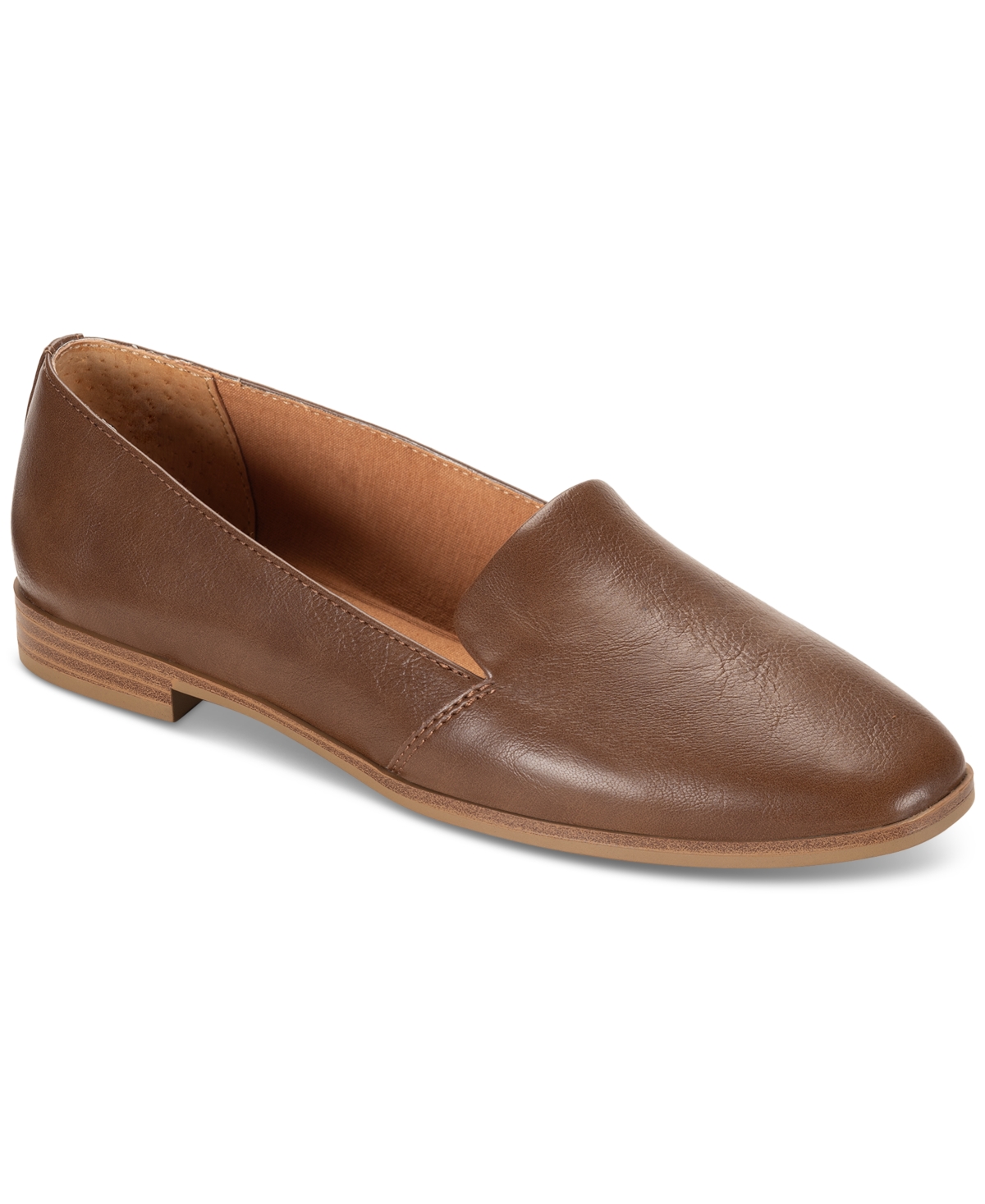 Shop Style & Co Women's Ursalaa Square-toe Loafer Flats, Created For Macy's In Chocolate