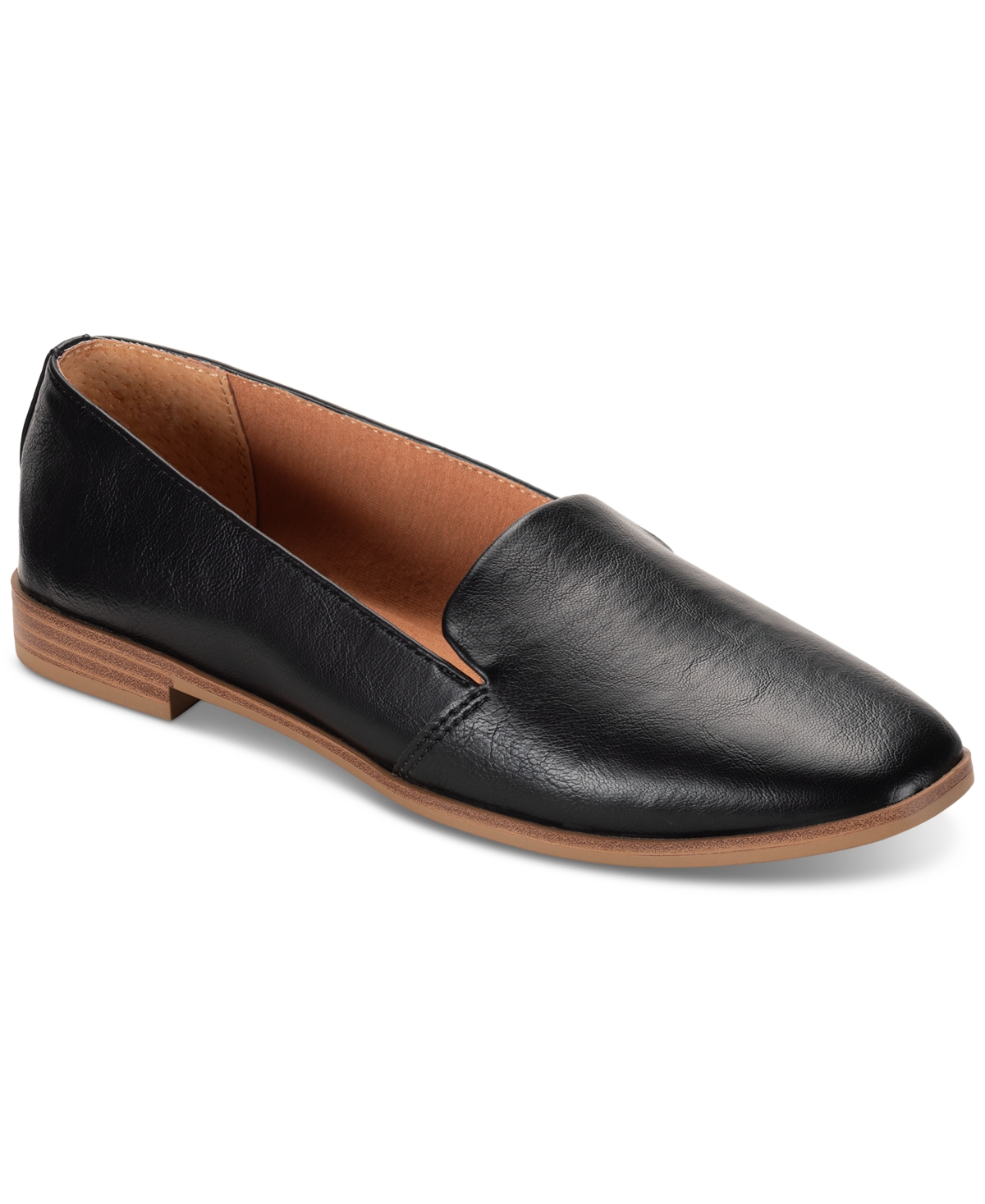Shop Style & Co Women's Ursalaa Square-toe Loafer Flats, Created For Macy's In Black