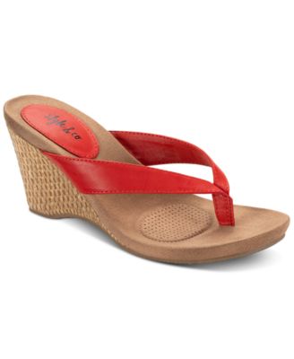 Style u0026 Co Chicklet Wedge Thong Sandals, Created for Macy's u0026 Reviews -  Sandals - Shoes - Macy's