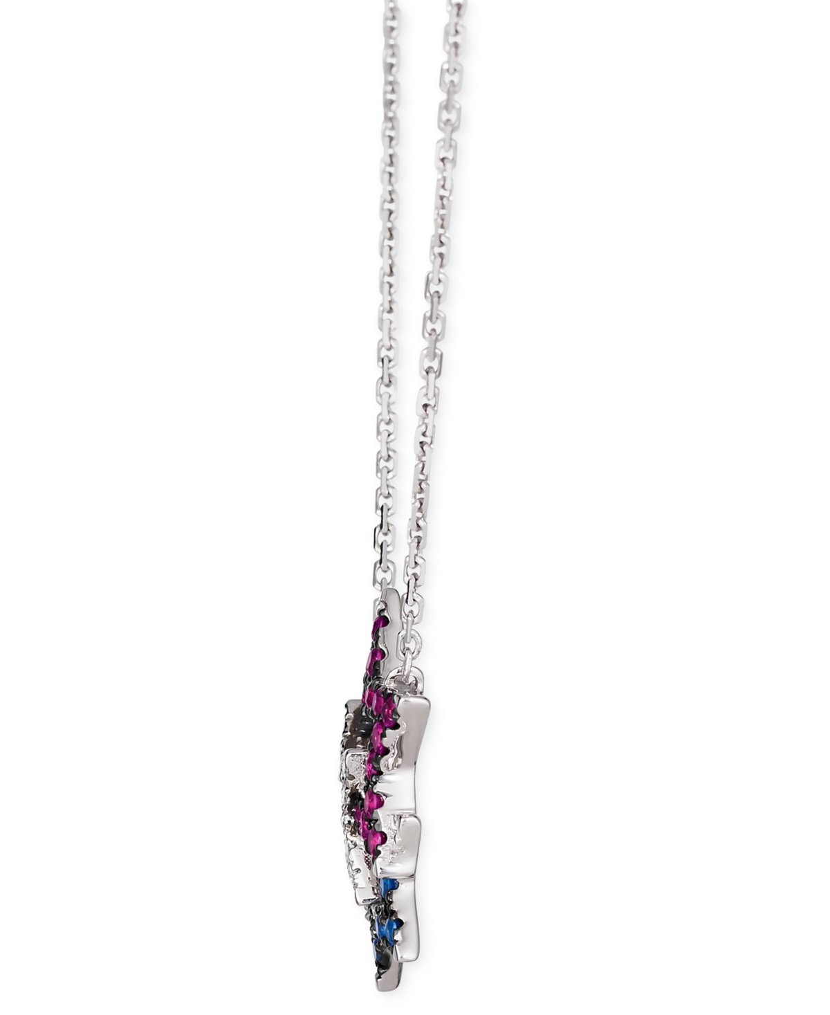 Le Vian Multi-Gemstone (1/4 ct. t.w.) & Vanilla Diamond (1/10 ct. t.w.) Triple Star 18