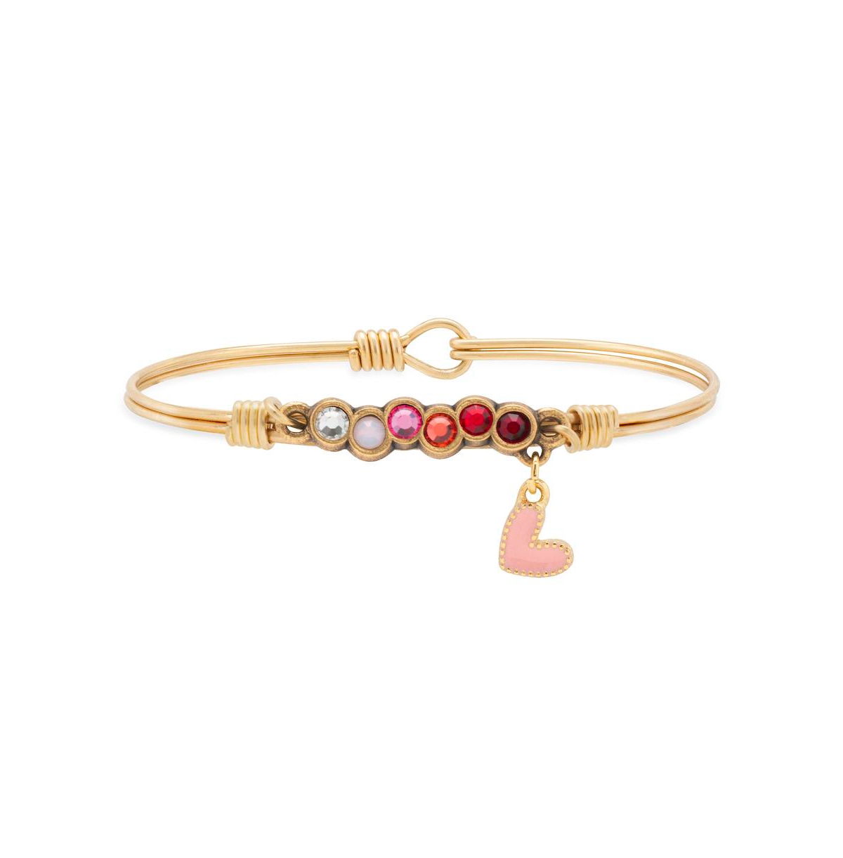 Luca + Danni Pink Heart Starlight Bangle Women's Bracelet in Love Ombre