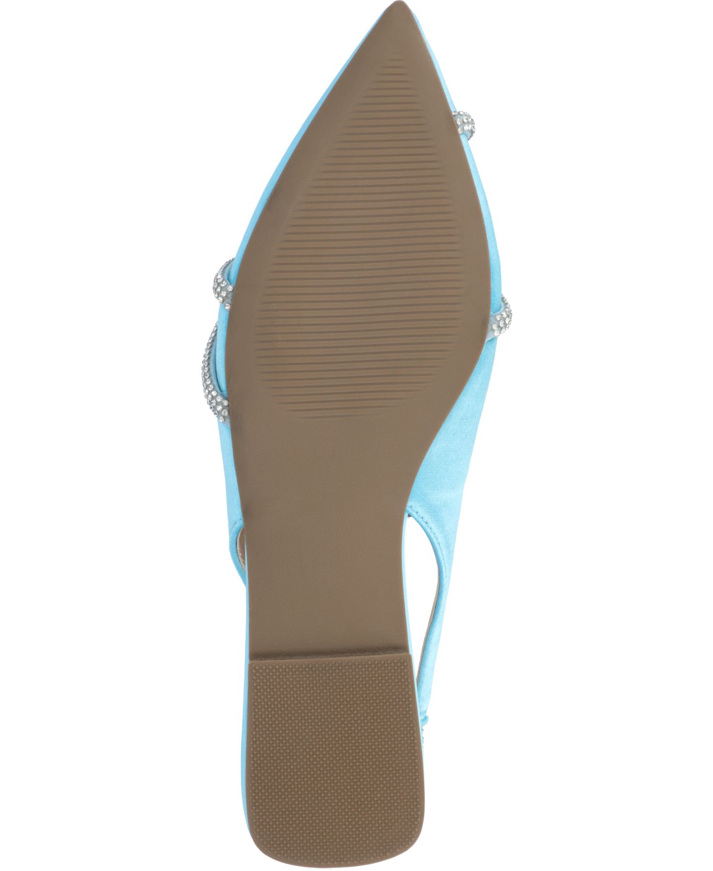 Женские балетки Journee Collection Rebbel Rhinestone Knot Slingback Flats, цвет: Синий — фото 5