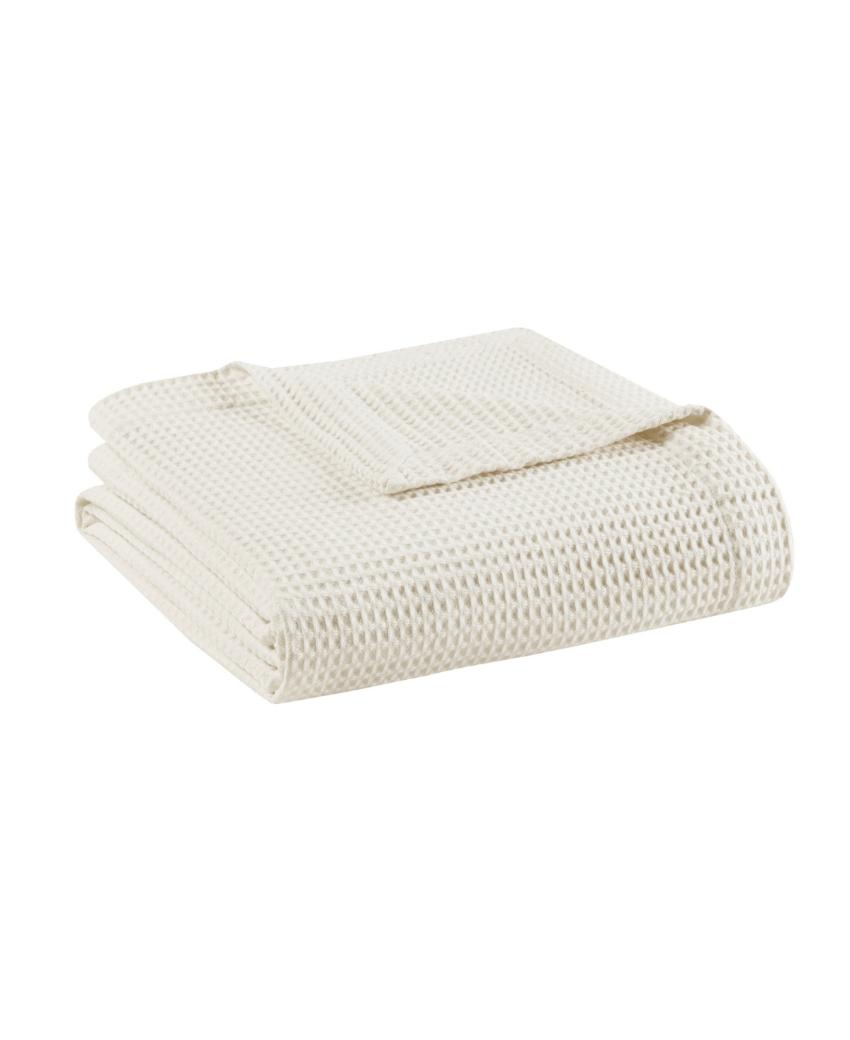 Shop Beautyrest Waffle Weave Cotton Blanket, Twin In Ivory