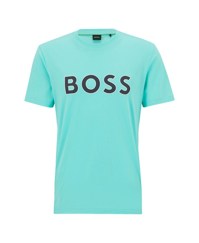 Hugo Boss Men's CrewNeck Cotton Jersey Logo Print Tshirt Macy's
