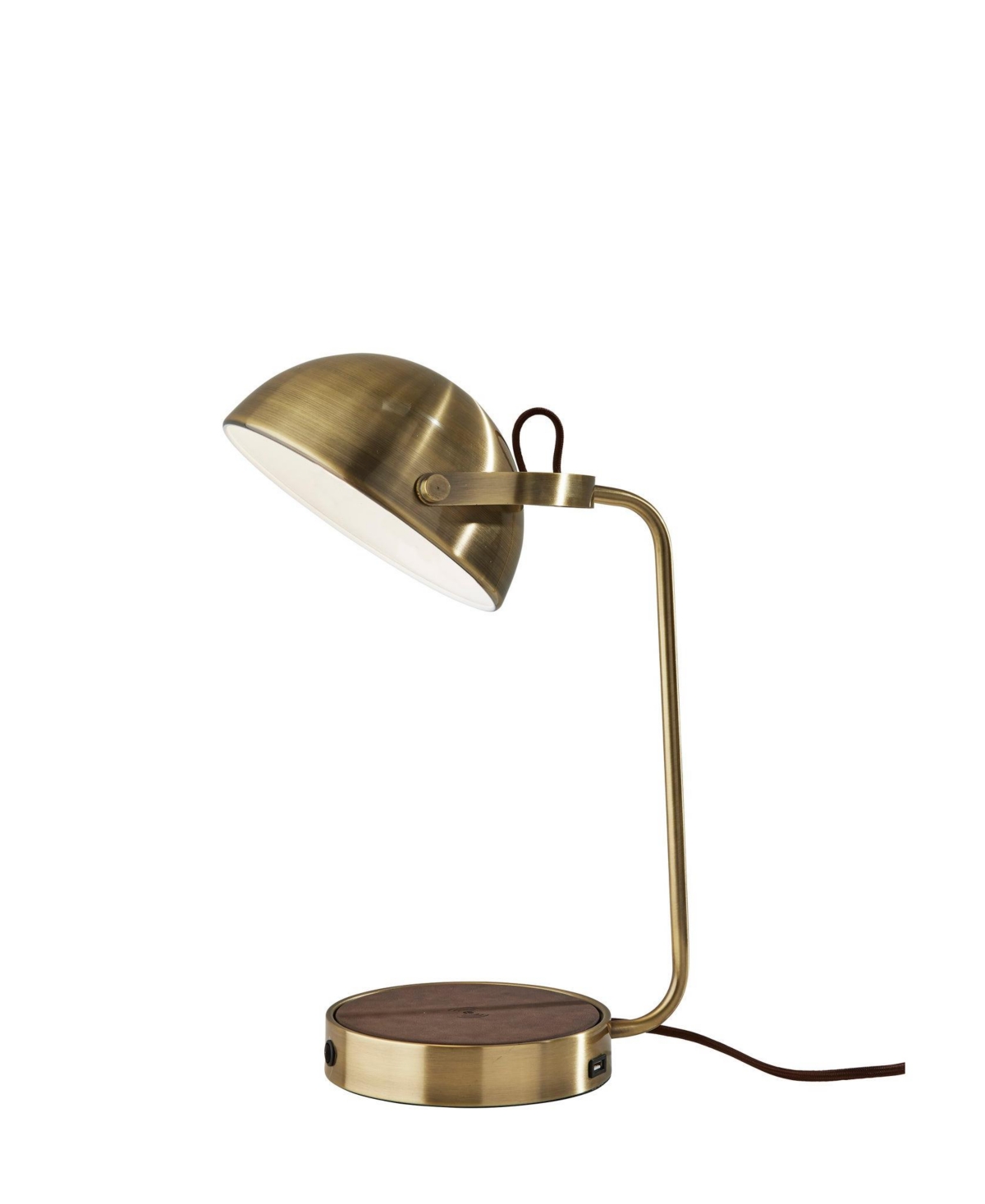 Adesso Brooks Desk Lamp In Antique-like Brass