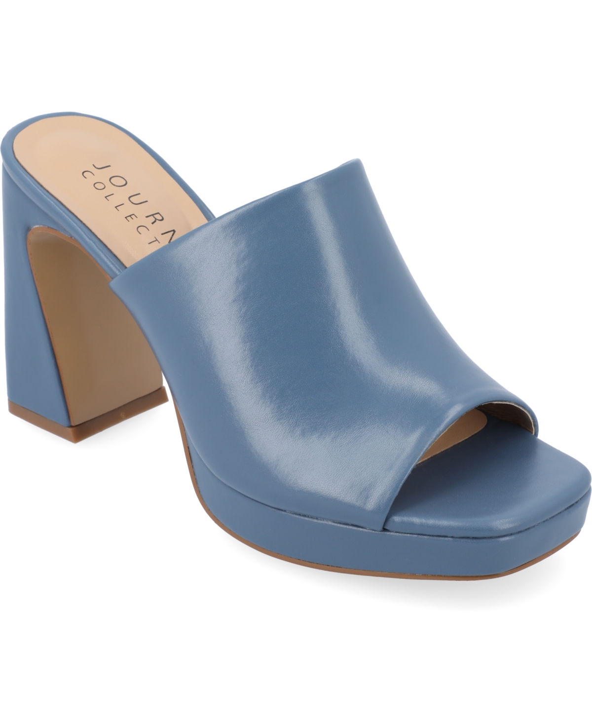 Journee Collection Women's Ezzlynn Platform Sandals In Blue