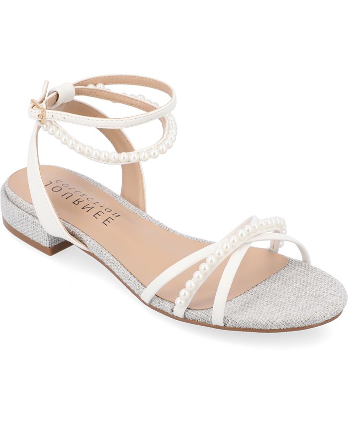 Journee Collection Women's Tulsi Embellished Strappy Sandals - Macy's