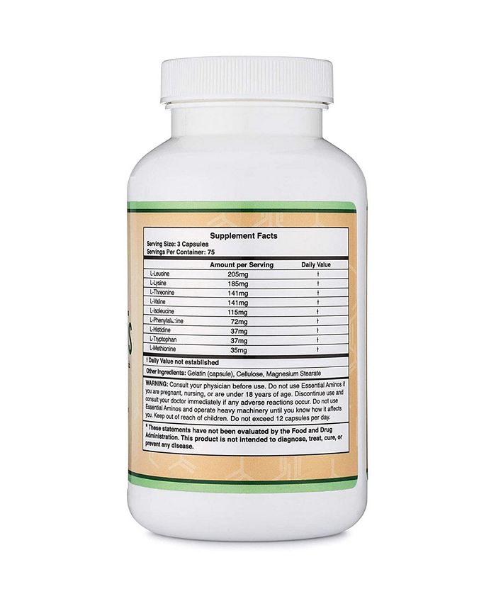 Double Wood Supplements Essential Amino Acids 225 capsules Macy's