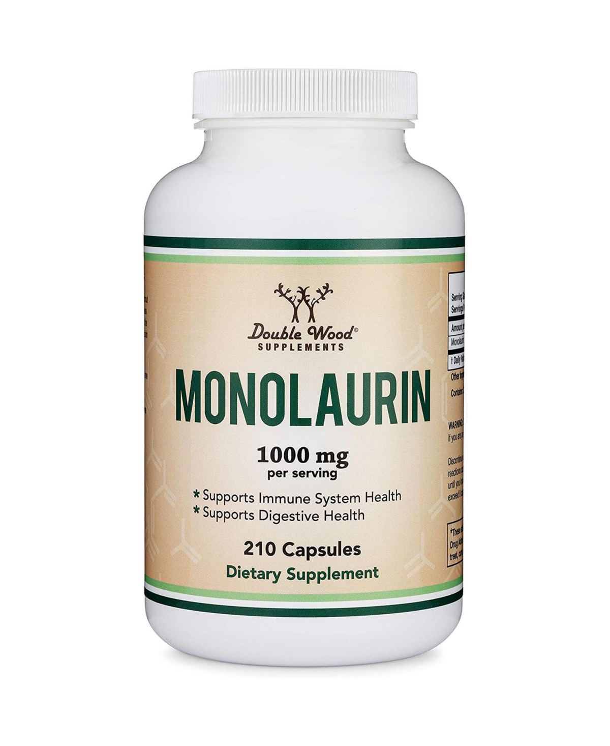 Monolaurin - 210 capsules, 1000 mg servings