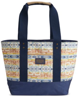 Pendleton - Geometric-Print Zipper-Close Water-Repellent Tote Bag