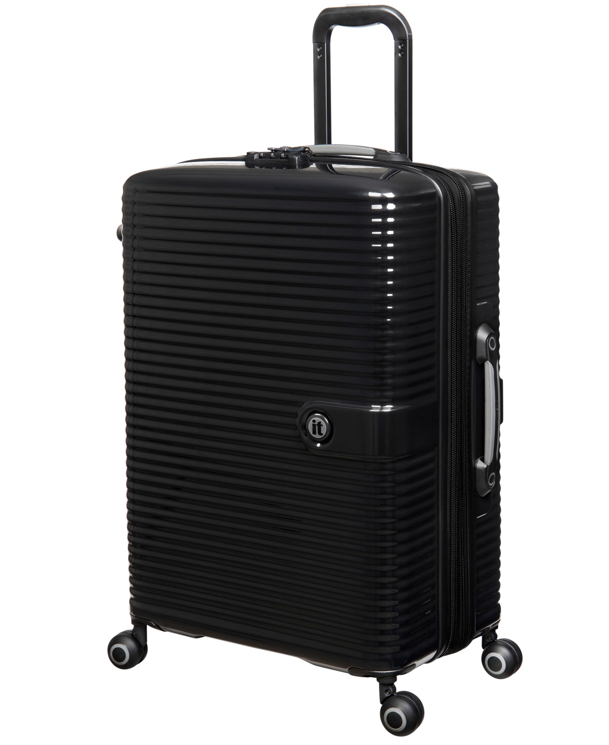 It Luggage Helixian 25" Hardside Checked 8-wheel Expandable Spinner In Black