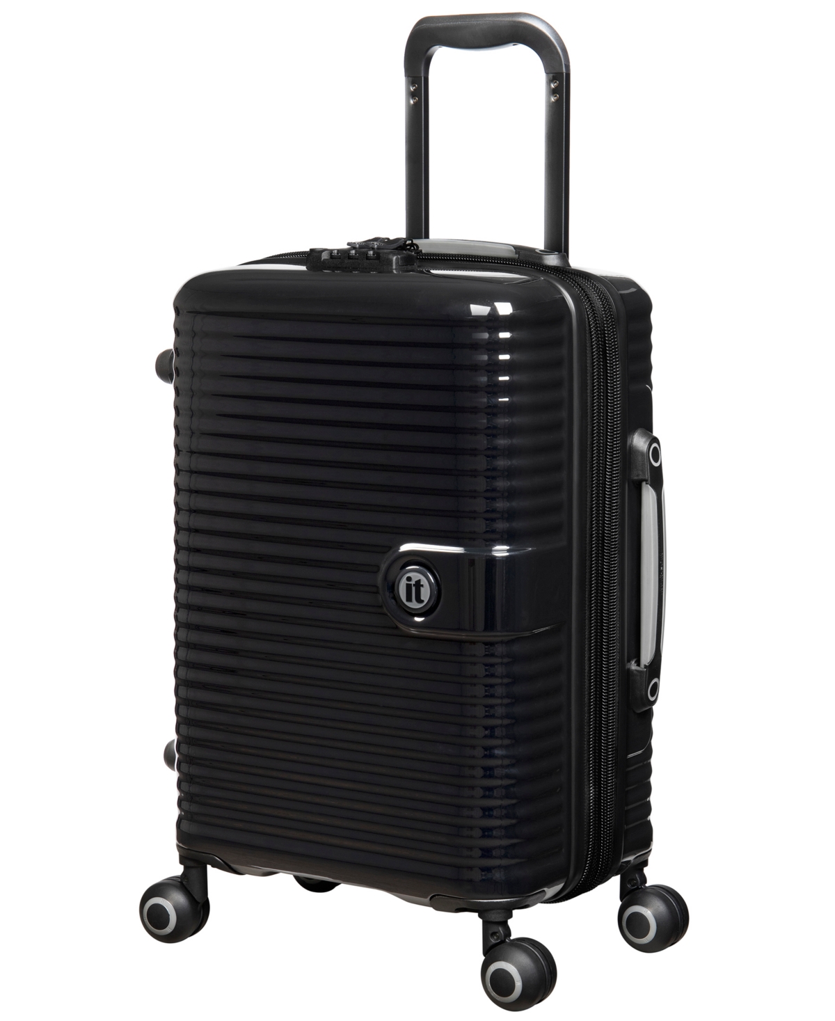 Shop It Luggage Helixian 19" Hardside Carry-on 8-wheel Expandable Spinner In Black