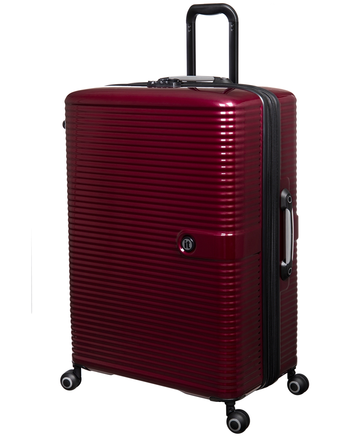 It Luggage Helixian 29" Hardside Checked 8-wheel Expandable Spinner In Wine Red