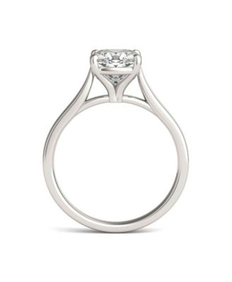 Moissanite Cushion Cut Solitaire Ring (2 ct. t.w. Diamond Equivalent) in 14k White or Yellow Gold
