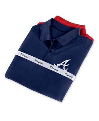 Men's Navy, Red Atlanta Braves Polo Shirt Combo Set
