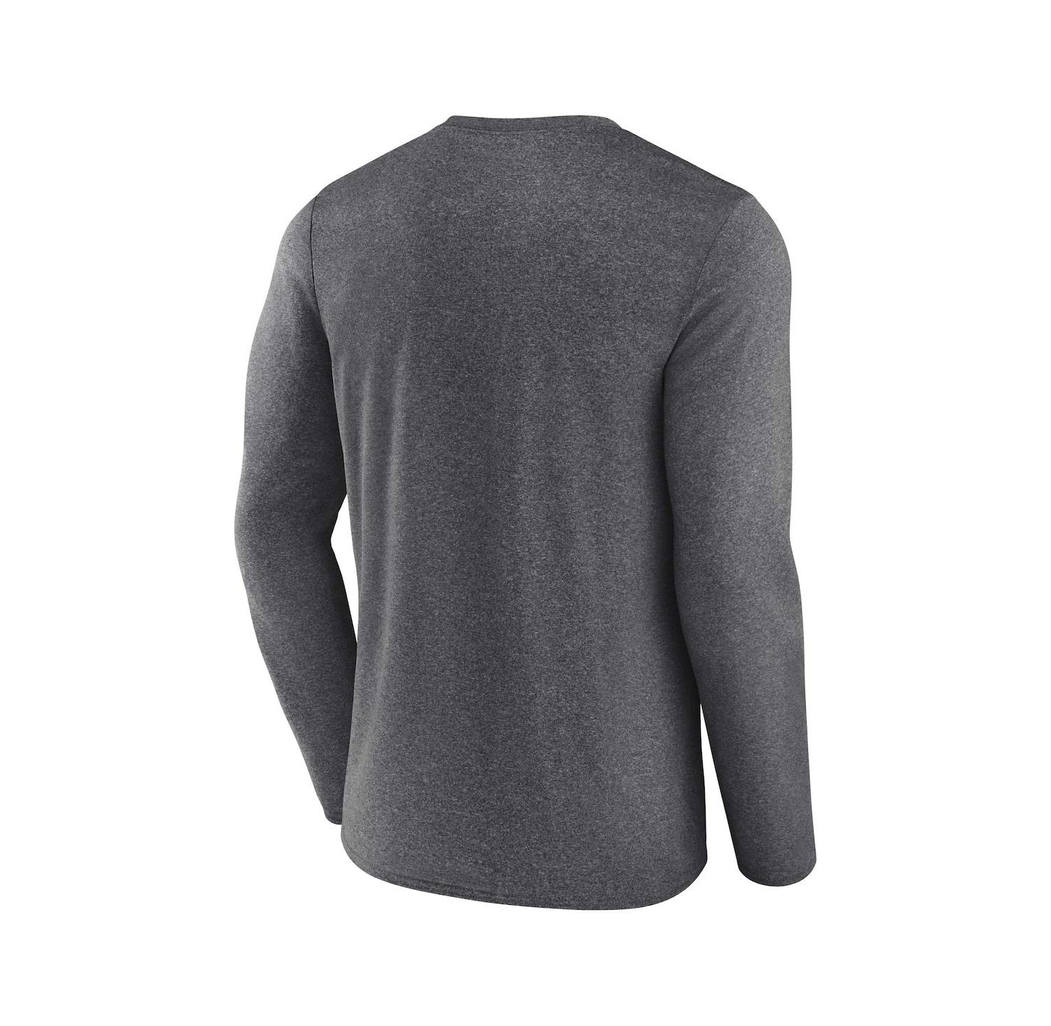 Men's Heathered Charcoal Portland Trail Blazers Where Legends Play Iconic Practice Long Sleeve T-shirt