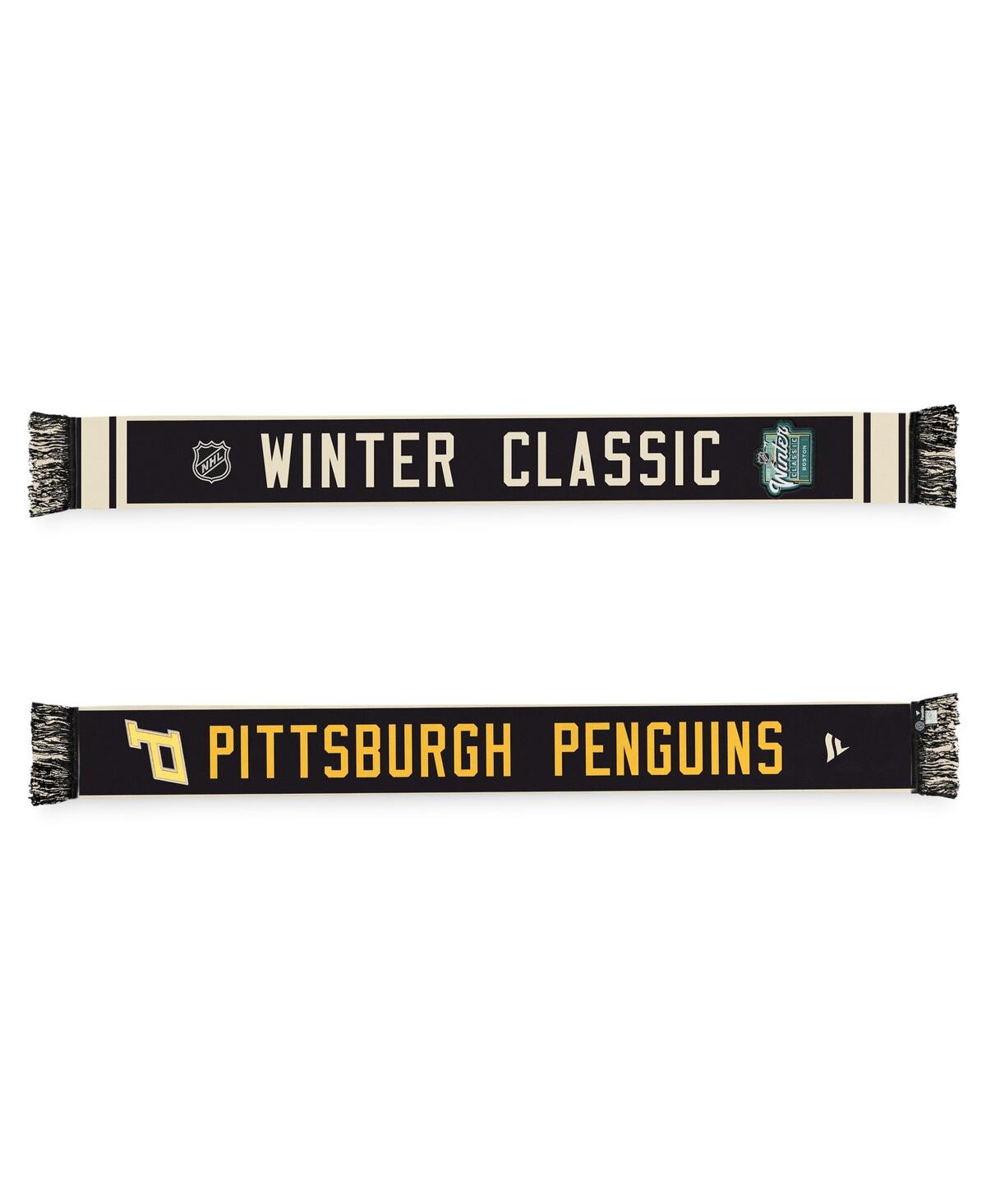 Shop Fanatics Men's And Women's  Pittsburgh Penguins 2023 Winter Classic Team Scarf In Black