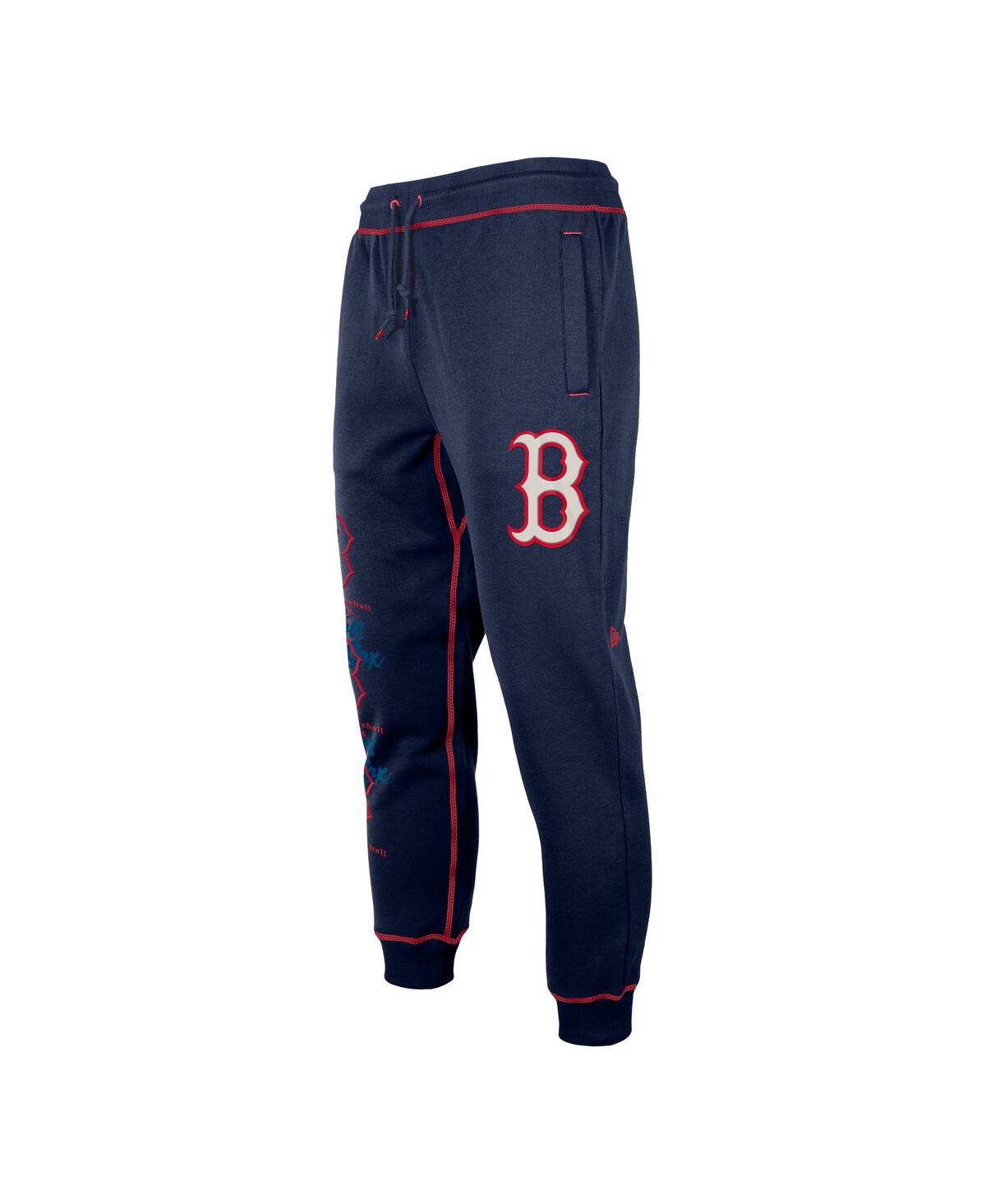 NEW ERA MEN'S NEW ERA NAVY BOSTON RED SOX TEAM SPLIT JOGGER PANTS 