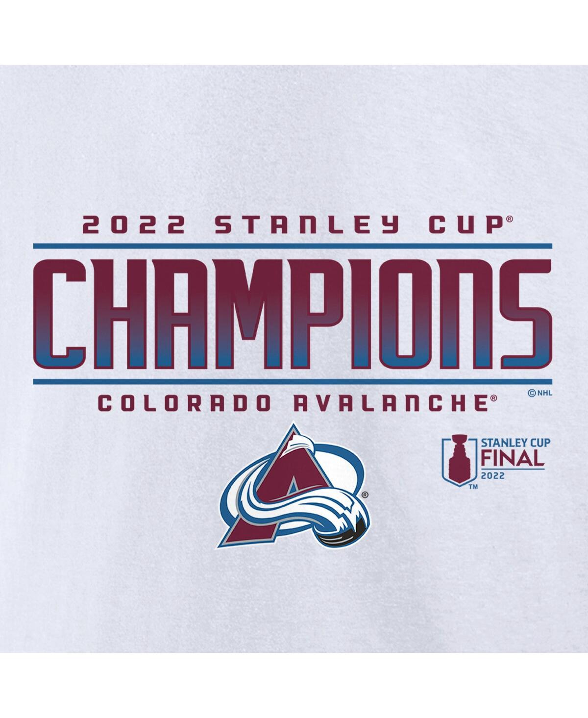Women's FanaticsColorado Avalanche 2022 Stanley Cup Champions Signature Roster V-Neck T-shirt - White