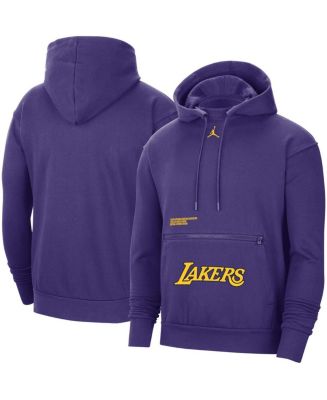 Nike Men's Los Angeles Lakers Purple Fleece Courtside Statement Hoodie, Small