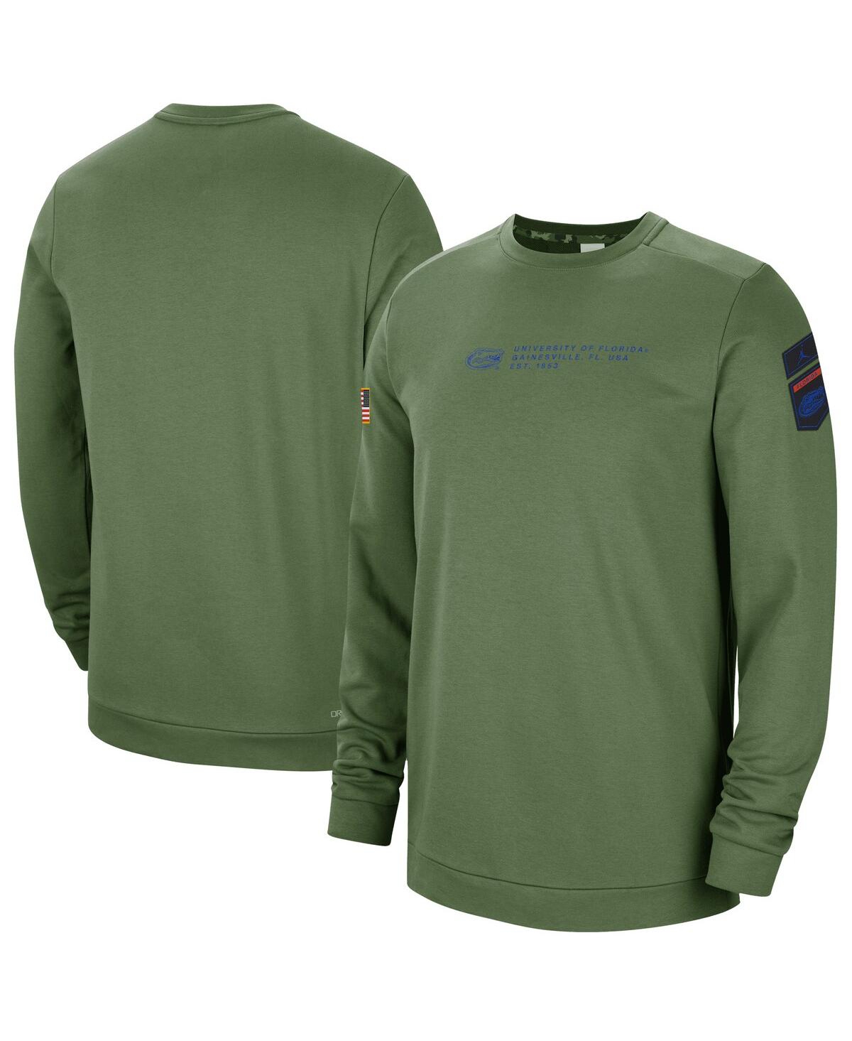 Men's NikeFlorida Gators Military-Inspired Pullover Sweatshirt - Olive