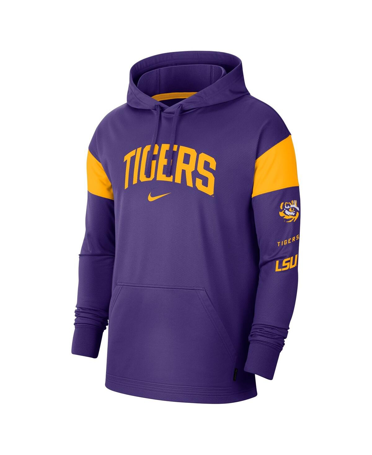 Men's NikeLsu Tigers Jersey Performance Pullover Hoodie - Purple