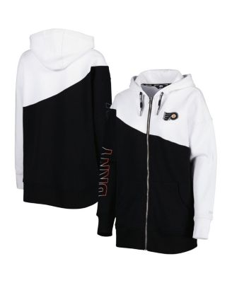 Women's Black, White Philadelphia Flyers Gina Full-Zip Hoodie