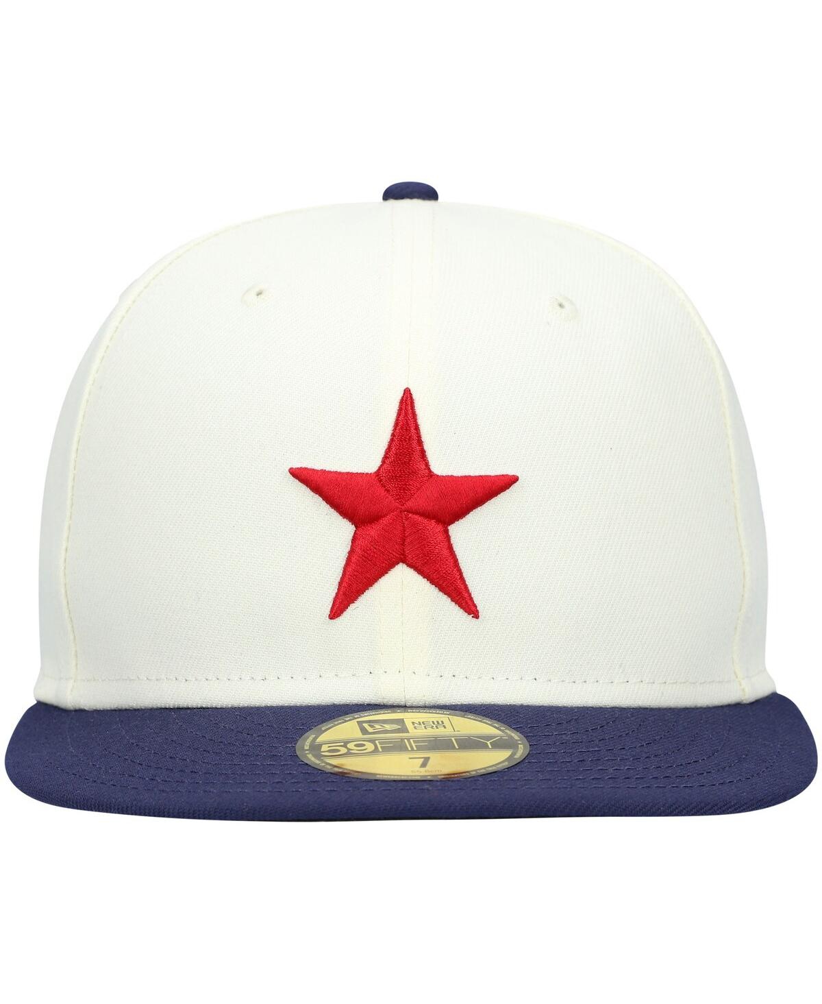 Men's New EraDetroit Stars Cooperstown Collection Turn Back The Clock 59FIFTY Fitted Hat - White