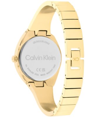 Women's 2-Hand Gold-Tone Stainless Steel Bangle Bracelet Watch 30mm