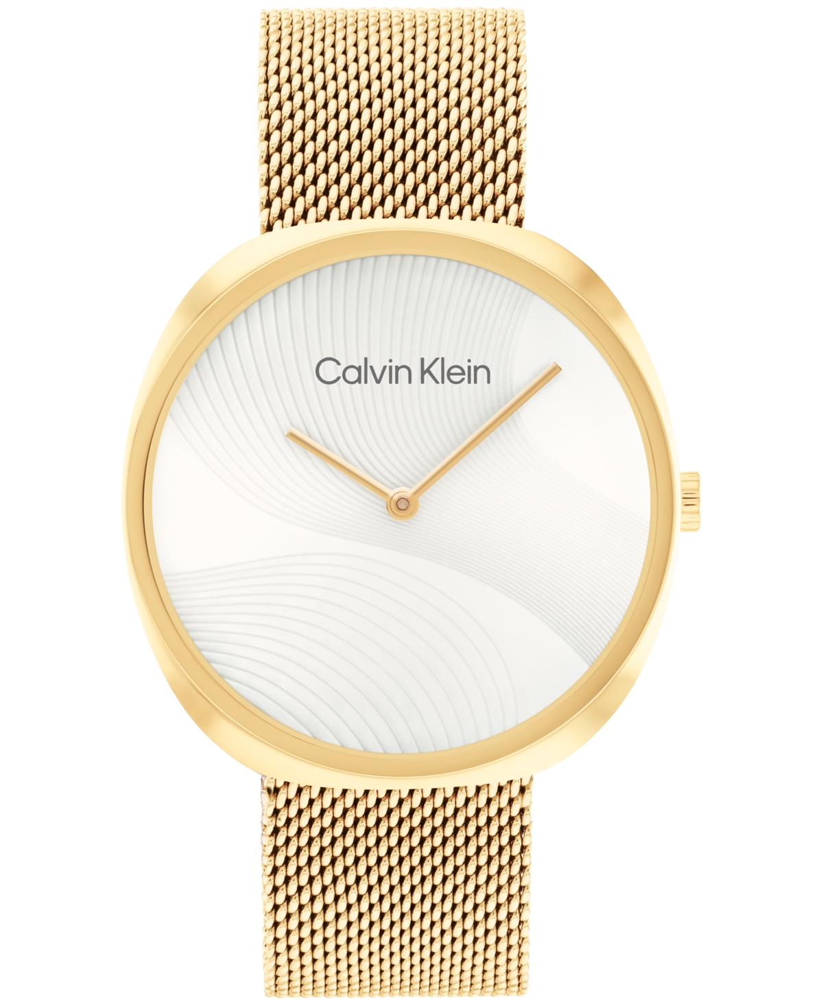 Calvin Klein Women's 2-hand Gold-tone Stainless Steel Mesh Bracelet Watch 36mm
