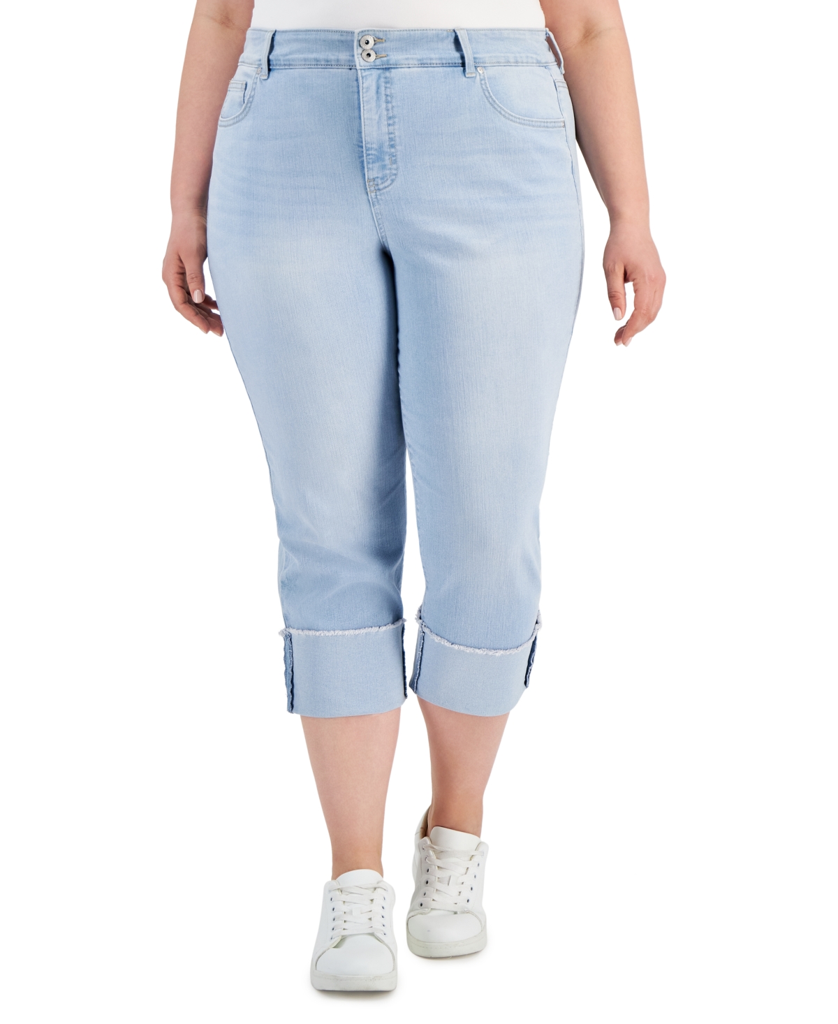 Style Co Plus Size Curvy Cuffed Capri Jeans Created for Macy s
