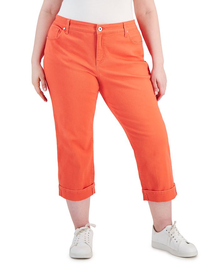 Style & Co Plus Size Comfort Straight-Leg Capri Pants, Created for Macy's -  Macy's