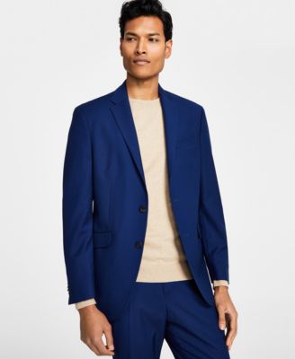 Kenneth Cole Reaction - Men's Techni-Cole Blue Suit Separate Slim-Fit Suit Jacket