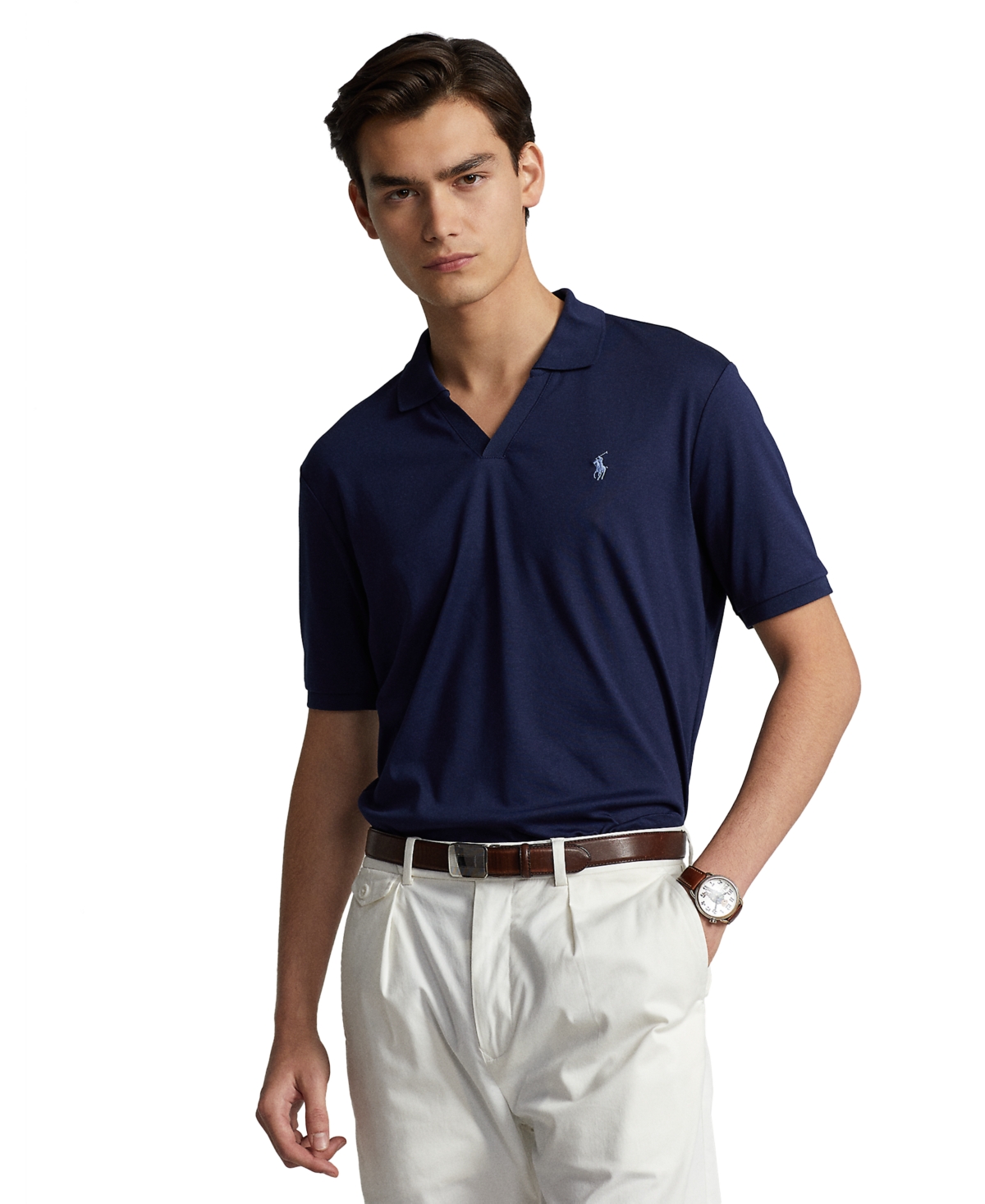 Polo Ralph Lauren Men's Classic-fit Soft Cotton Polo Shirt In French Navy