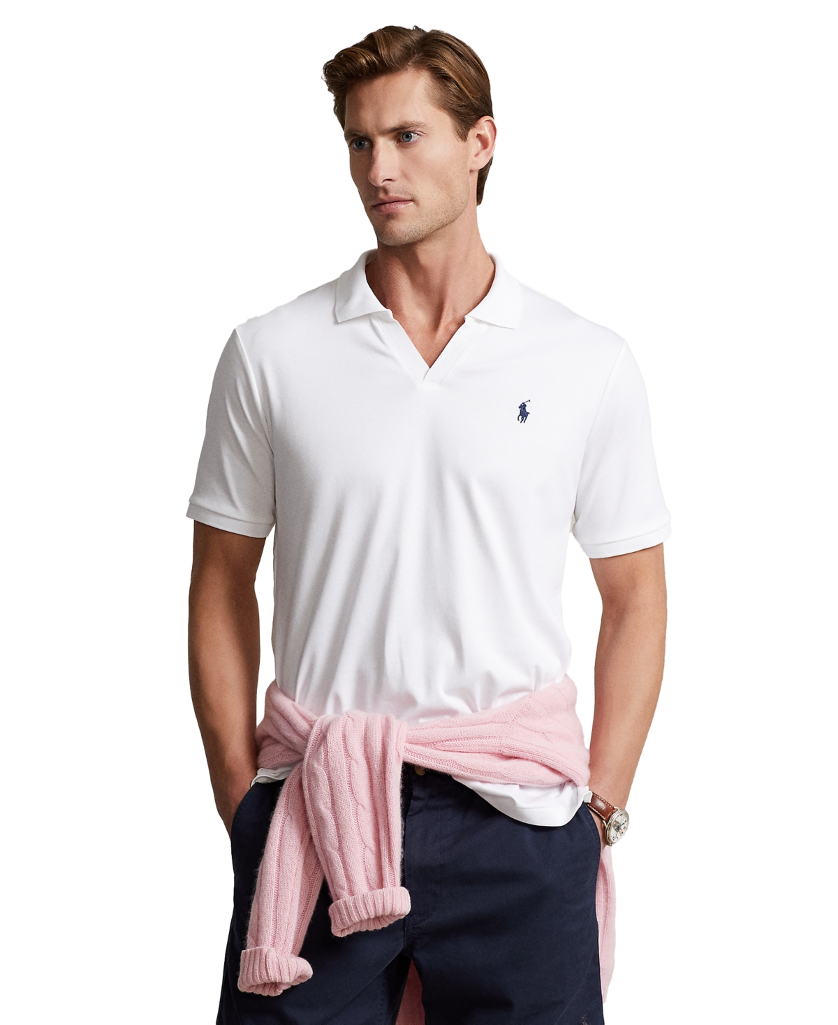Polo Ralph Lauren Men's Classic-fit Soft Cotton Polo Shirt In White