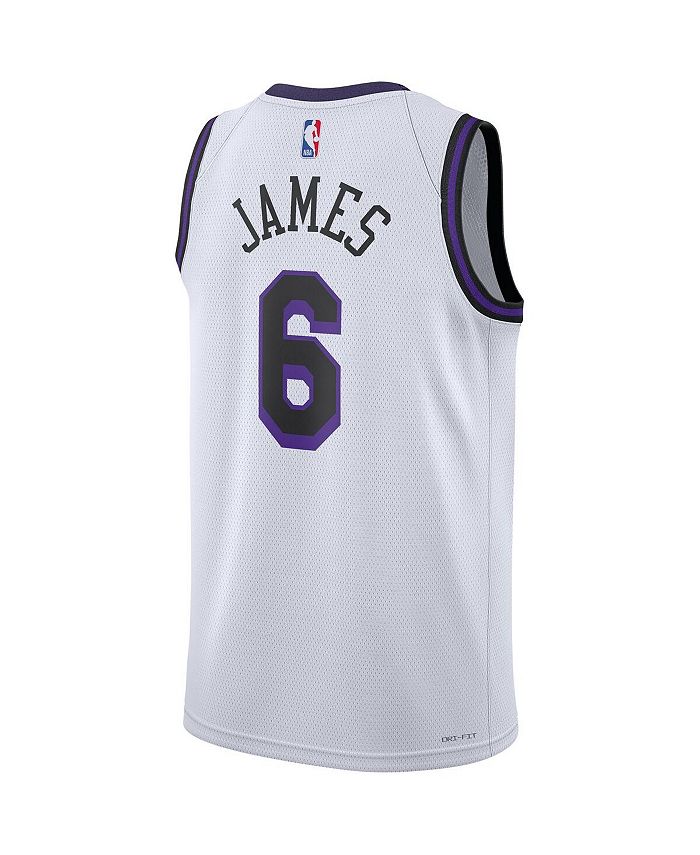 Nike Men's and Women's LeBron James White Los Angeles Lakers 2022/23 ...