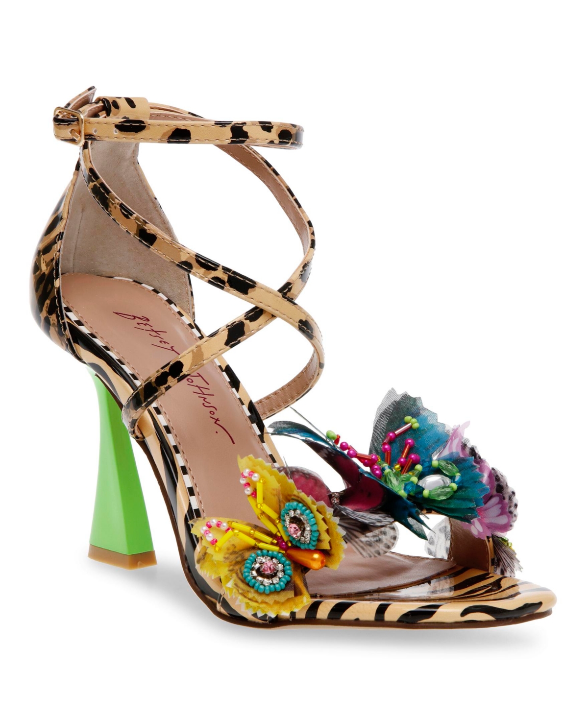 Betsey Johnson Women's Everlee Strappy Butterfly Embellishment Heels