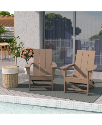 Modern Outdoor Folding Adirondack Chair (Set of 2)