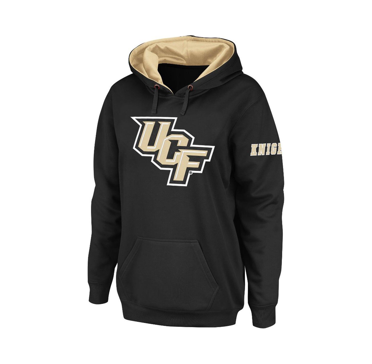 Женский черный пуловер с капюшоном и большим логотипом UCF Knights